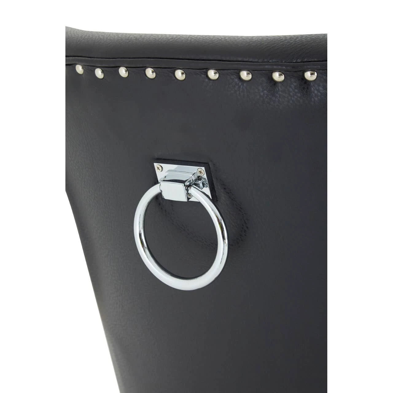 Rodeo Black Leather Effect Dining Chair