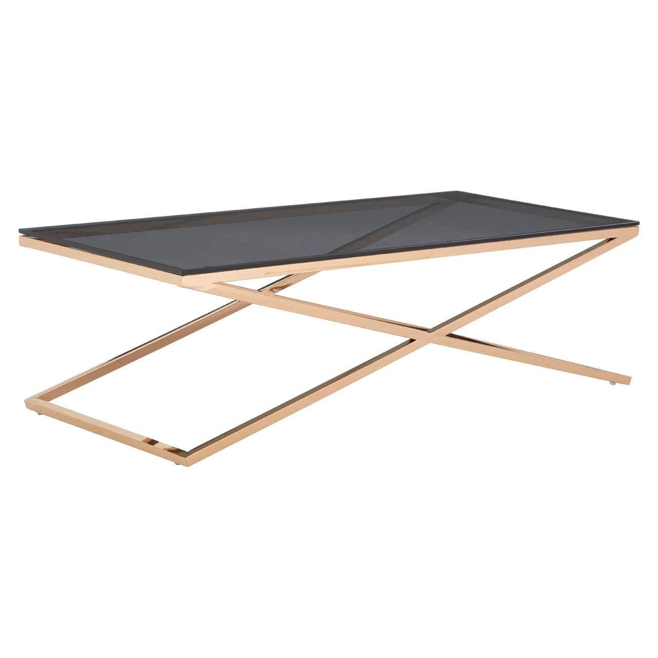 Montril Glass Top Criss Cross Coffee Table