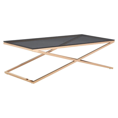 Montril Glass Top Criss Cross Coffee Table