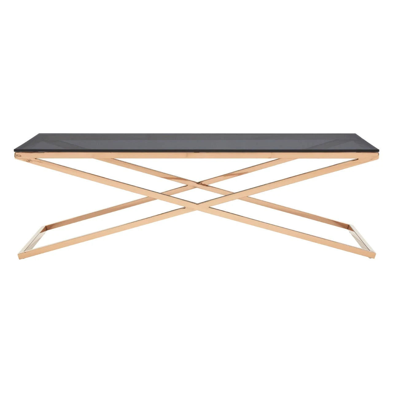 Montril Glass Top Criss Cross Coffee Table