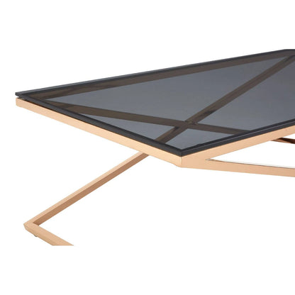 Montril Glass Top Criss Cross Coffee Table