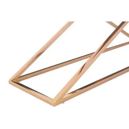 Montril Glass Top Criss Cross Console Table
