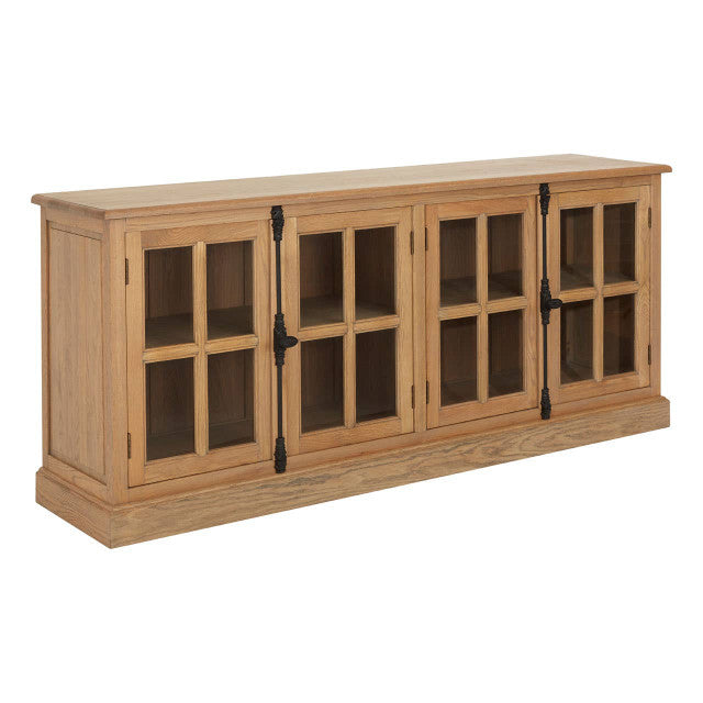 Lyon Oak Wood Sideboard with Washed Grey Finish