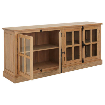 Lyon Oak Wood Sideboard with Washed Grey Finish