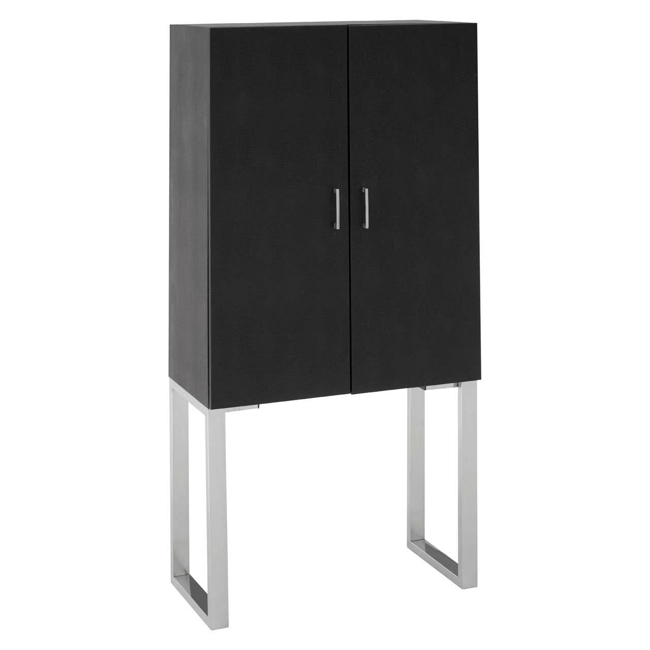 Pacific Black Faux Shark Skin Small Cabinet