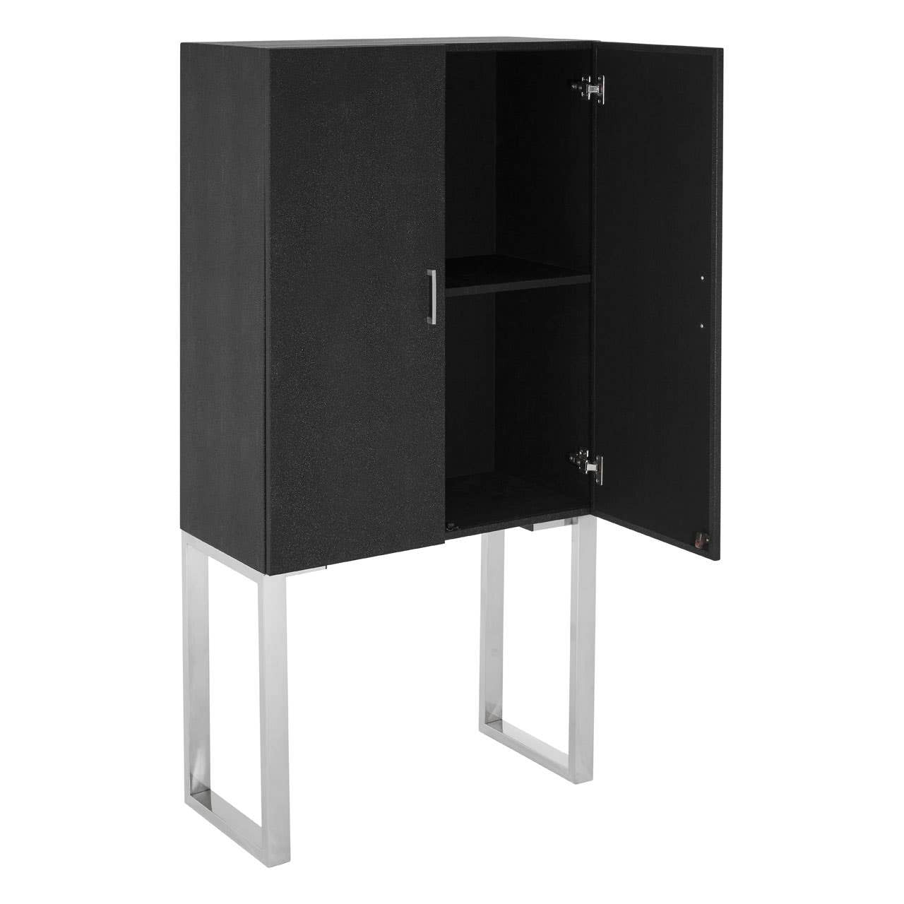 Pacific Black Faux Shark Skin Small Cabinet