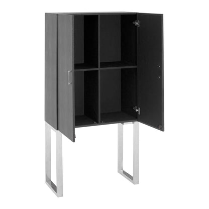 Pacific Black Faux Shark Skin Small Cabinet