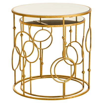 Avantis Set Of Two Gold Metal Tables