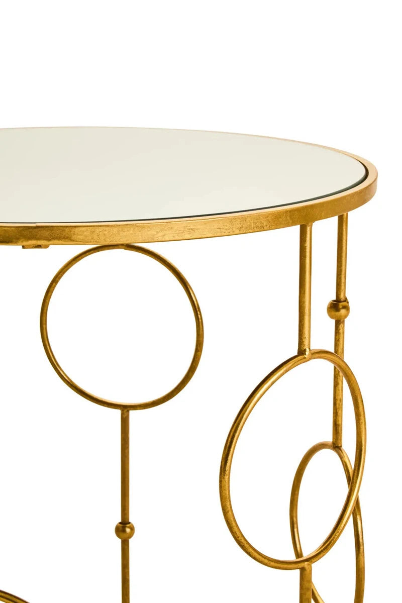 Avantis Set Of Two Gold Metal Tables
