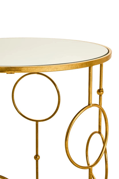 Avantis Set Of Two Gold Metal Tables