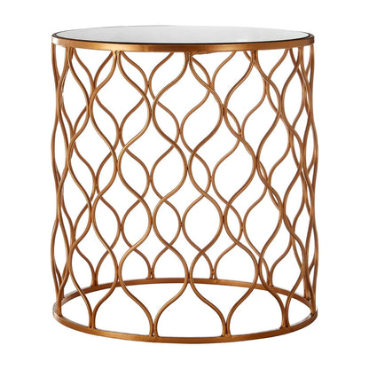 Avantis Set Of Two Mirrored Top Copper Tables
