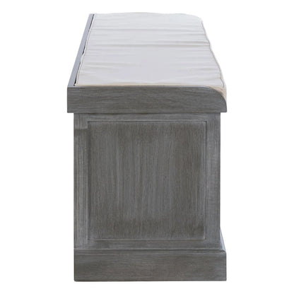 Heritage Three Drawer Slate Grey Storage Bench