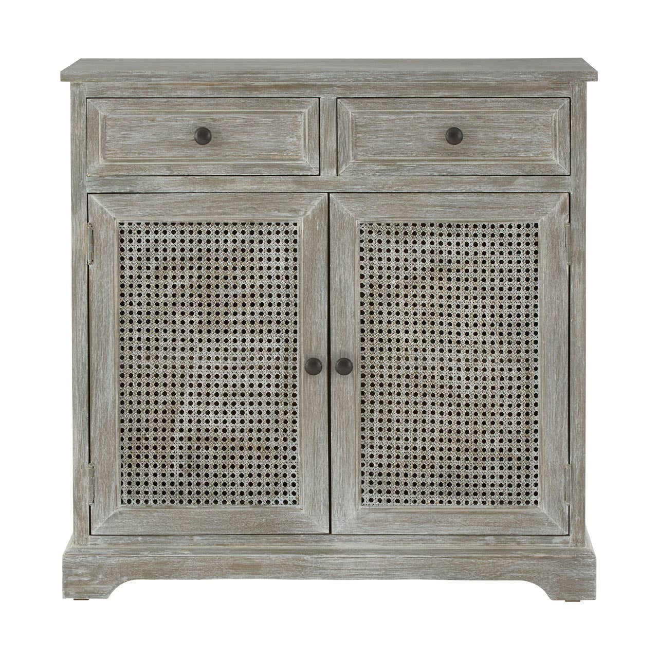 Heritage Grey Wash Lattice Two Door Sideboard