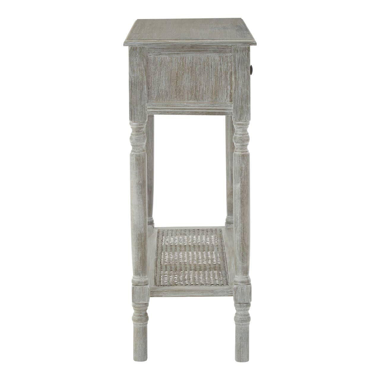Heritage Two Drawer Grey Wash Rectangular Console Table