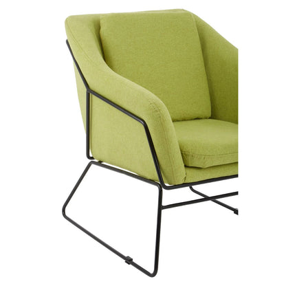 Stockholm Green Fabric Modern Accent Chair