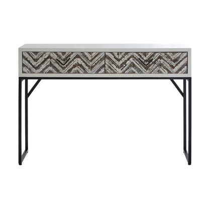 Lombok Rustic Chevron 2 Drawer Console Table