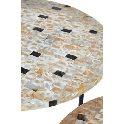 Halle Set of Two Mother Of Pearl Nesting Side Tables
