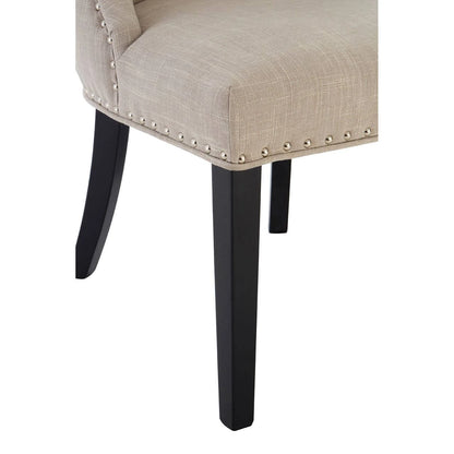 Regents Park Natural Linen With Curly Back Dining Chair