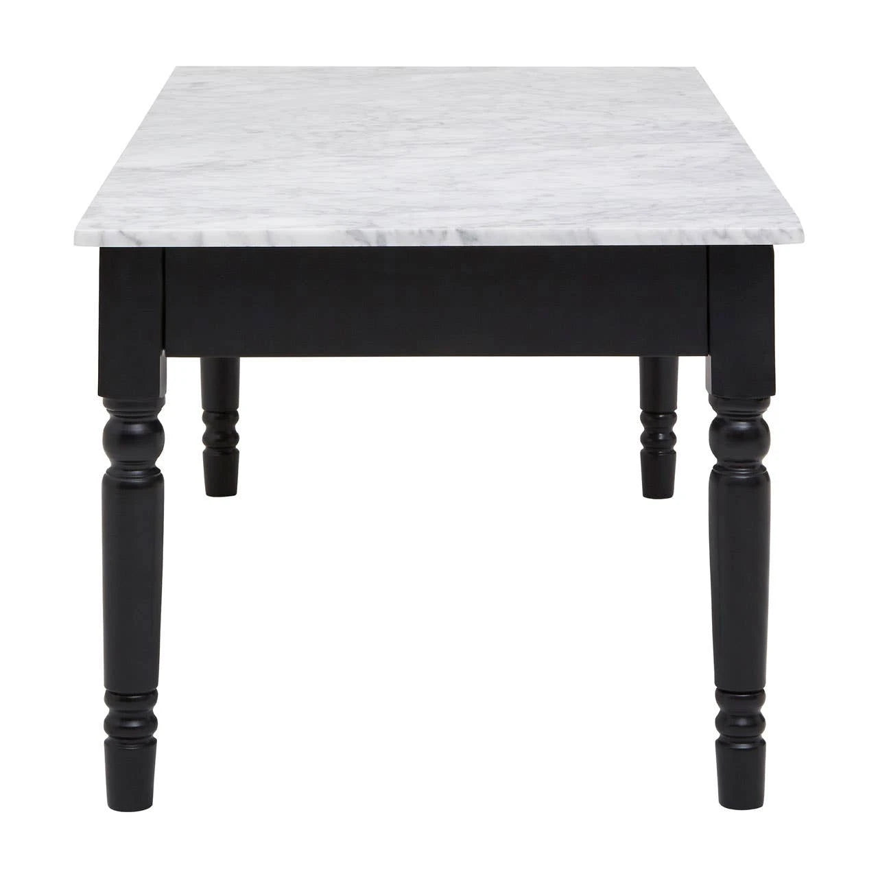 Henley White Marble and Black Frame Coffee Table