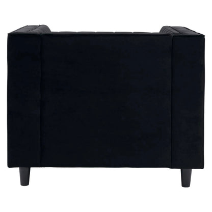 Farah Black Velvet Chair