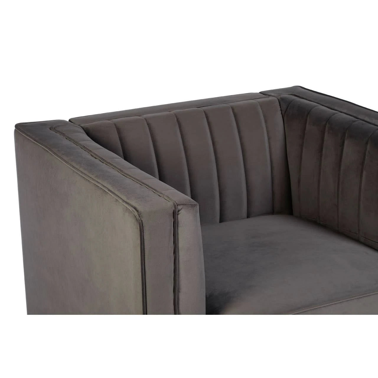 Farah Grey Velvet Chair