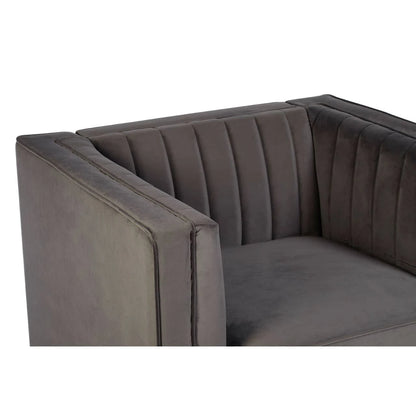 Farah Grey Velvet Chair