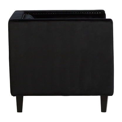 Felisa Black Velvet Chair