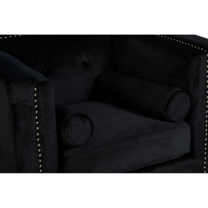 Felisa Black Velvet Chair
