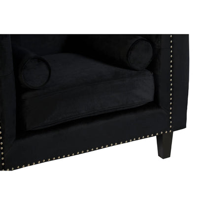 Felisa Black Velvet Chair