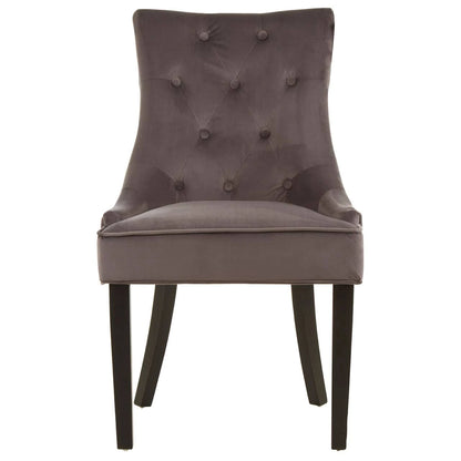 Daxton Storm Grey Velvet Dining Chair