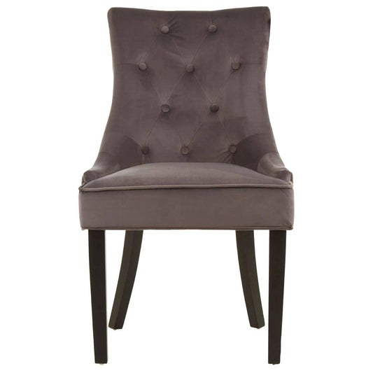 Daxton Storm Grey Velvet Dining Chair