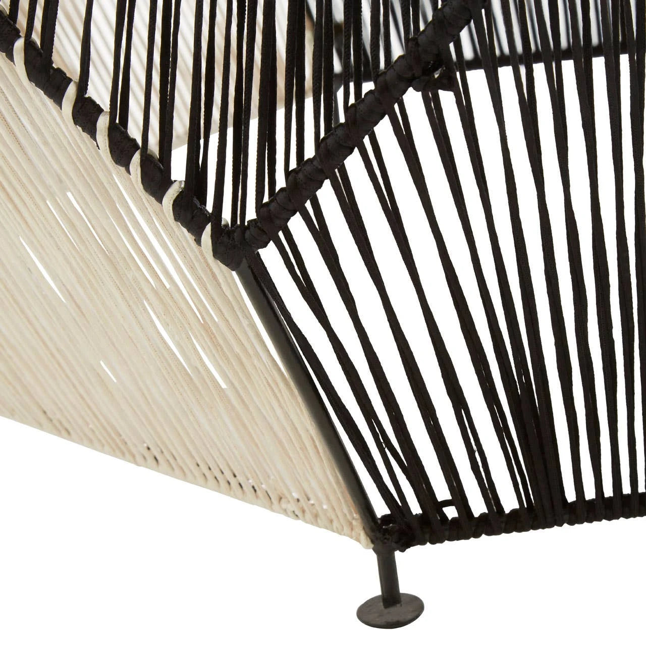 Fusion Black And Silver Woven Hexagon Coffee Table