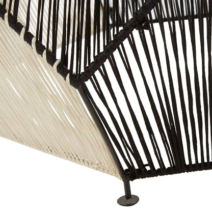 Fusion Black And Silver Woven Hexagon Coffee Table