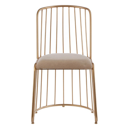 Lexi Chair With White Linen Seat