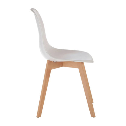 Stockholm White Chair With Beech Wood Legs