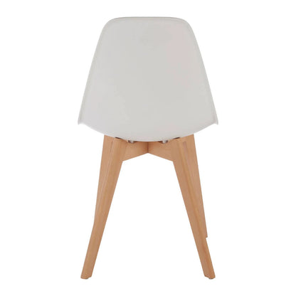 Stockholm White Chair With Beech Wood Legs