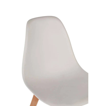 Stockholm White Chair With Beech Wood Legs