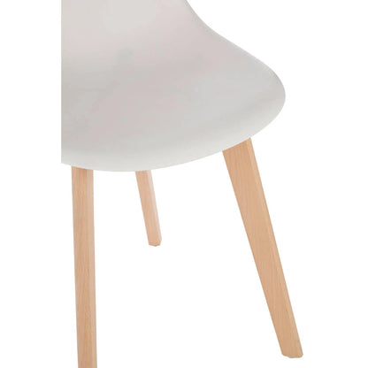 Stockholm White Chair With Beech Wood Legs