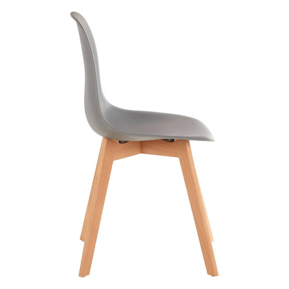 Stockholm Grey Chair With Beechwood Legs