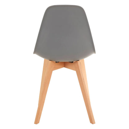 Stockholm Grey Chair With Beechwood Legs