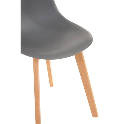Stockholm Grey Chair With Beechwood Legs