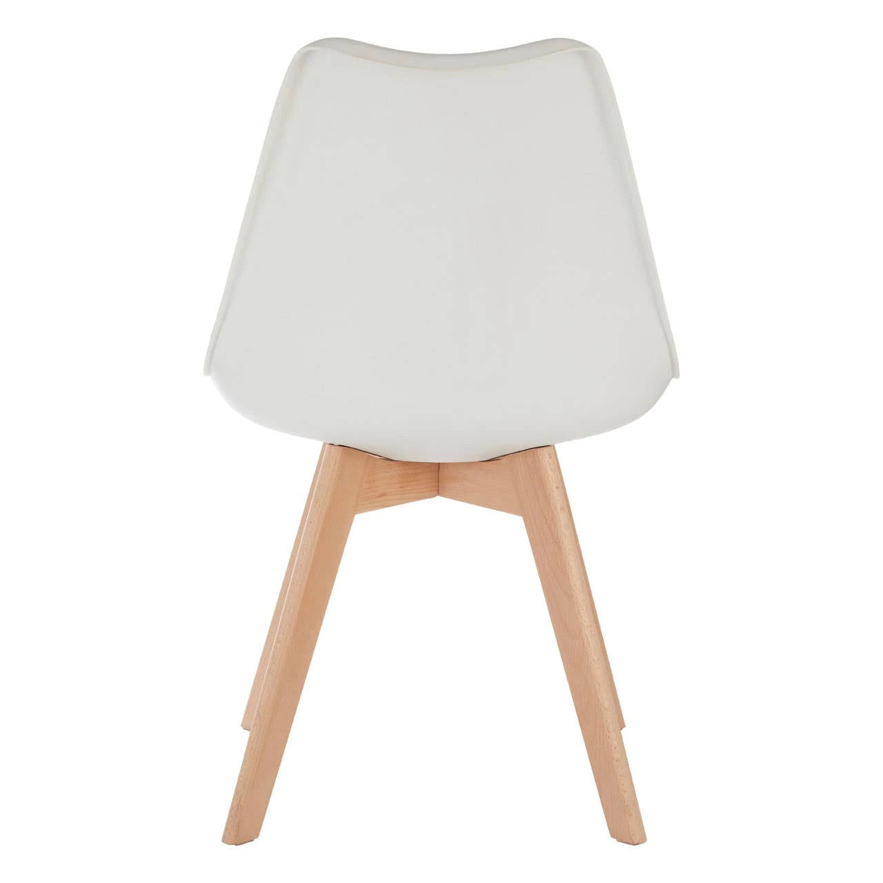 Stockholm White Chair With Cushion And Beech Wood Legs