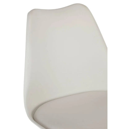 Stockholm White Chair With Cushion And Beech Wood Legs
