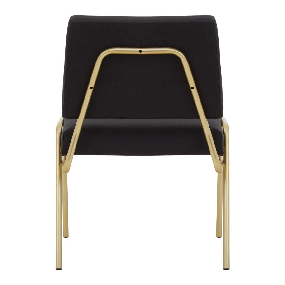 Lexa Black Linen Chair