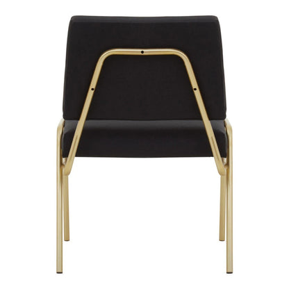 Lexa Black Linen Chair