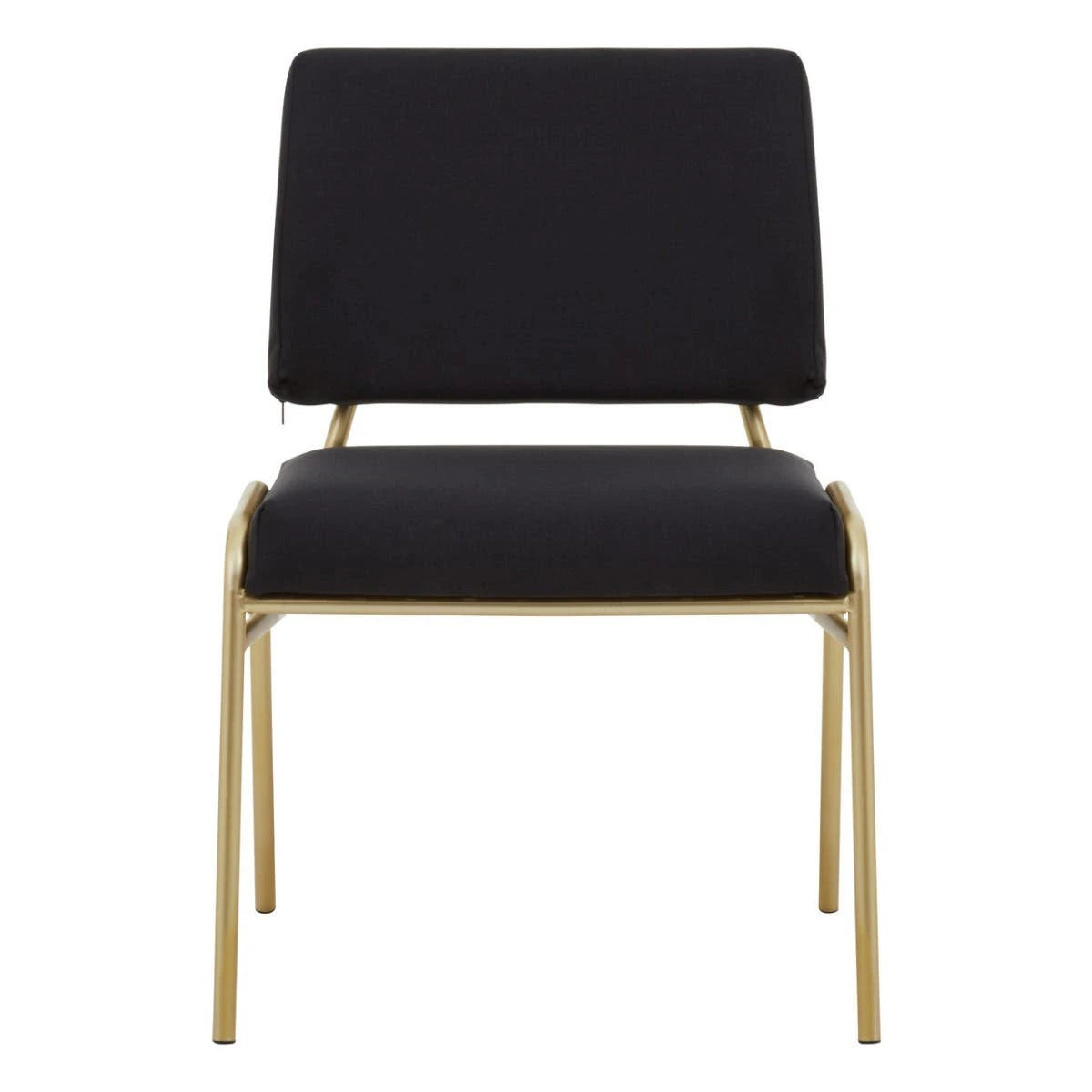 Lexa Black Linen Chair