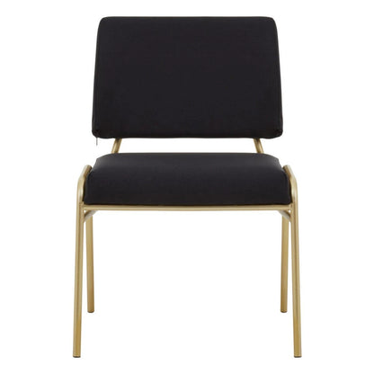 Lexa Black Linen Chair