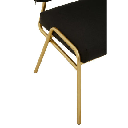 Lexa Black Linen Chair