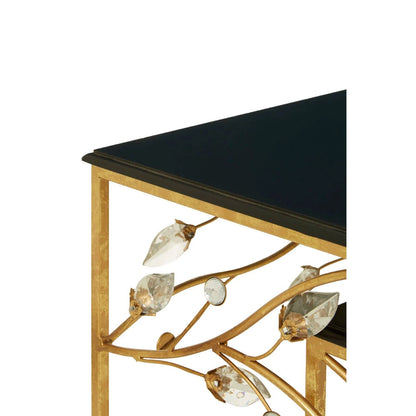 Yaxi Set Of 2 Tables With Black Wooden Top