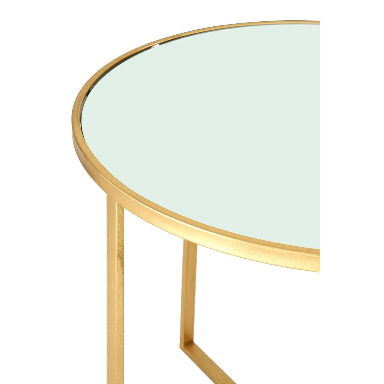 Farran Set of 5 Champagne Gold Coffee Table with Nesting Tables